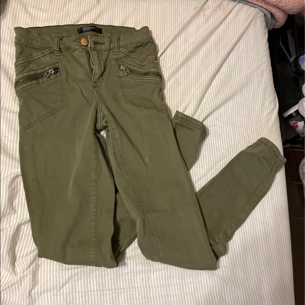 Olive Green Skinny Jeans